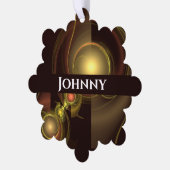 親密なつながり抽象芸術アート オーナメントカード (左)