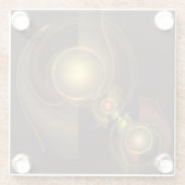 親密なつながり抽象芸術アート ガラスコースター (裏面)