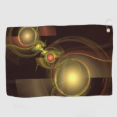 親密なつながり抽象芸術アート ゴルフタオル (横)