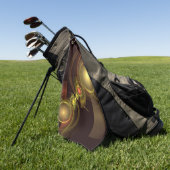 親密なつながり抽象芸術アート ゴルフタオル (グリーン)