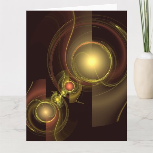 親密なつながり抽象芸術アート サンキューカード (正面)