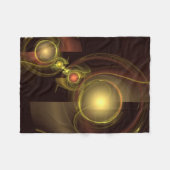 親密なつながり抽象芸術アート フリースブランケット (正面(横))