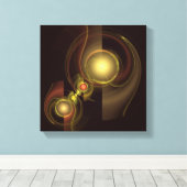 親密なつながり抽象芸術白黒 キャンバスプリント (インサイチュ (ウッドフロア))