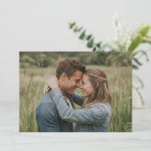 親密なアースカラーのデニム写真 招待状 (スタンド正面)