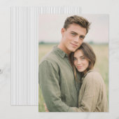 親密なグリーン ラスティック フォト 招待状 (正面/裏面)