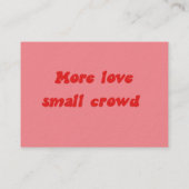 親密なレトロピンクと赤の結婚式の詳細カード エンクロージャーカード (裏面)