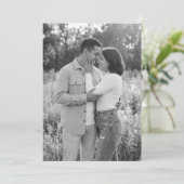 親密な灰色のリアルな写真 招待状 (スタンド正面)