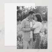 親密な灰色のリアルな写真 招待状 (正面/裏面)