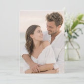 親密な白いビーチの写真 招待状 (スタンド正面)