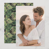 親密な白いビーチの写真 招待状 (正面/裏面)