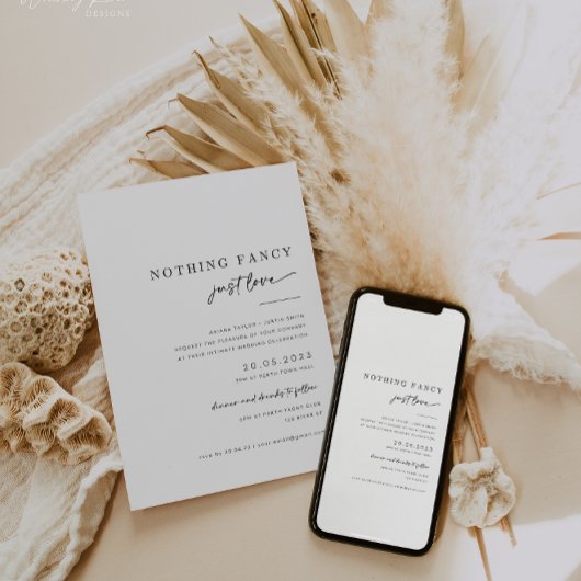 親密な結婚式は何も愛ファンシーを招待しない 招待状