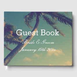 親密エレガントなビーチ結婚式のゲストブック ゲストブック