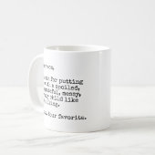 親愛なるお母さんのおもしろいな母マグ コーヒーマグカップ (正面左)