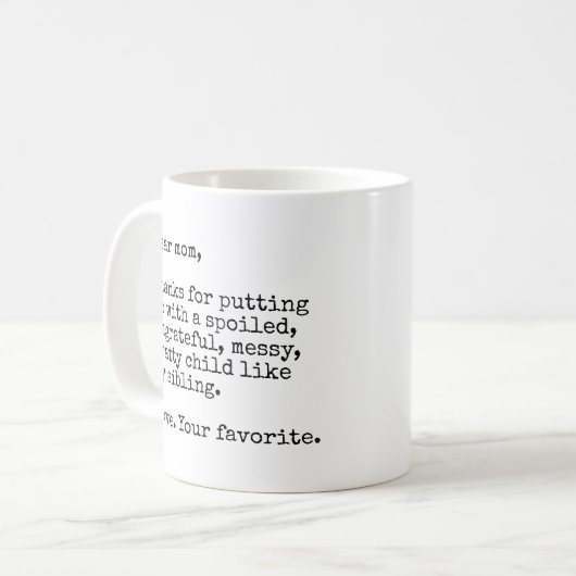 親愛なるお母さんのおもしろいな母マグ コーヒーマグカップ (正面左)