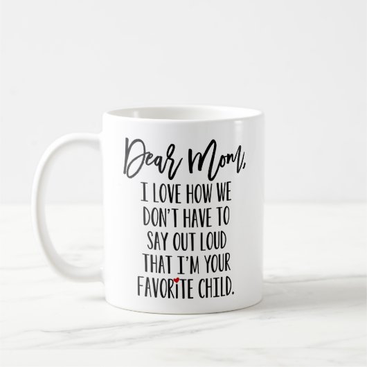 親愛なるお母さんの好みの子供 コーヒーマグカップ (左)
