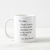 親愛なるお母さん、愛-あなたの好み コーヒーマグカップ (左)