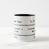 親愛なるお母さん、私は愛します ツートーンマグカップ (中央)