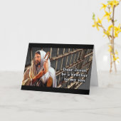 親愛なるイエス・キリストは私の息子へ兄弟…です カード (黄色い花)