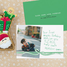 親愛なるイエス 写真クリスマスカード