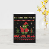 親愛なるサンタさんのおもちゃの定義 面白いサンタクリスマスゲーム カード (黄色い花)