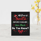 親愛なるサンタさんへ、私が説明する前に、Xについてどれくらい知っていますか カード (黄色い花)