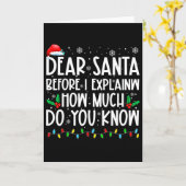 親愛なるサンタさんへ、私が説明する前に、X についてどれくらい知っていますか カード (黄色い花)