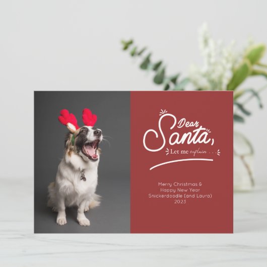 親愛なるサンタさんへ、私の写真について説明させてください シーズンカード (スタンド正面)
