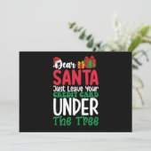親愛なるサンタさん、あなたのクレジットカードを置いていってクリスマス 招待状 (スタンド正面)