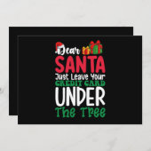 親愛なるサンタさん、あなたのクレジットカードを置いていってクリスマス 招待状 (正面/裏面)