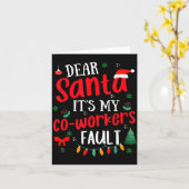 親愛なるサンタさん 私の同僚が悪いんです 面白いクリスマス カード (黄色い花)