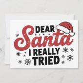 親愛なるサンタさん、私は本当に頑張りました クリスマス ファミリー クリスマス (正面)