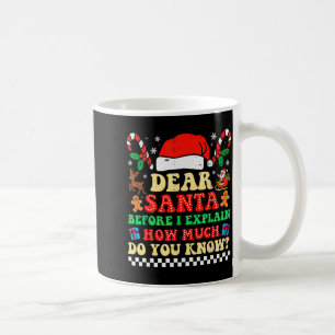 親愛なるサンタさん 私は説明できる 面白い クリスマス Xmas スクエア コーヒーマグカップ