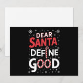 親愛なるサンタさん、良いクリスマスとホリデーシーズンのXmasを定義してください シーズンカード (正面/裏面)