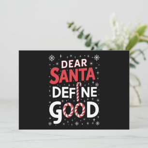 親愛なるサンタさん、良いクリスマスとホリデーシーズンのXmasを定義してください シーズンカード
