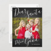 親愛なるサンタはよいおもしろいのクリスマスの写真を定義します シーズンポストカード (正面/裏面)