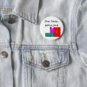 親愛なるサンタは、よい定義します 缶バッジ (インサイチュ)