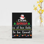 親愛なるサンタへ　もう善良でいるのは遅すぎ？　ハハハ　クリスマス カード (黄色い花)