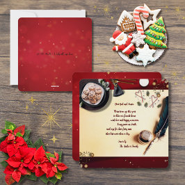 親愛なるサンタへ　友達とペットに願いを　５.５ｘ５.５　赤 シーズンカード