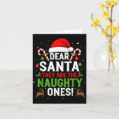 親愛なるサンタへ 彼らは悪い子だよ 笑 カード (黄色い花)