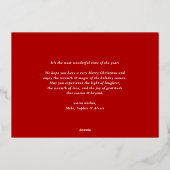 親愛なるサンタへ ~手紙の文字を説明する写真~ 箔シーズンカード (裏面)