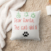 親愛なるサンタへ、猫/犬がやったの! クッション (ブランケット)