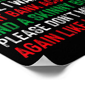 親愛なるサンタへ 私が願うのは太い銀行口座とスリムな体 ポスター (角)