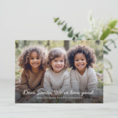 親愛なるサンタへ 私たちは良い子にしてました 家族写真です シーズンカード (スタンド正面)