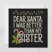 親愛なるサンタへ 私は妹よりもっと良い子だった クリスマス (正面)