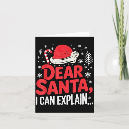 親愛なるサンタへ 笑えるクリスマス 説明付き キリスト教版 カード (正面)