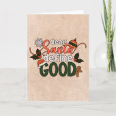 親愛なるサンタへ 良いクリスマスを定義する | グリーティングカード (正面)