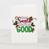 親愛なるサンタへ 良いクリスマスを定義する | グリーティングカード (正面)