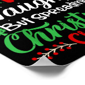 親愛なるサンタ いたずら好きだけどクリスマスの喜びを広めてる! ポスター (角)