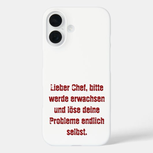 "親愛なるシェフへ、どうか大人になってください…" Case-Mate iPhoneケース (裏面)