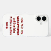 "親愛なるシェフへ、どうか大人になってください…" Case-Mate iPhoneケース (裏面 (横))